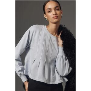 Pilcro Anthropologie Box Pleated Sweatshirt Top